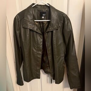 Kut from the Kloth Faux Leather Motorcycle Jacket Size XL NWOT
